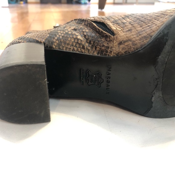 GUC Margaux The Downtown Boot Python Embossed Brown 39.5 - Picture 8 of 16